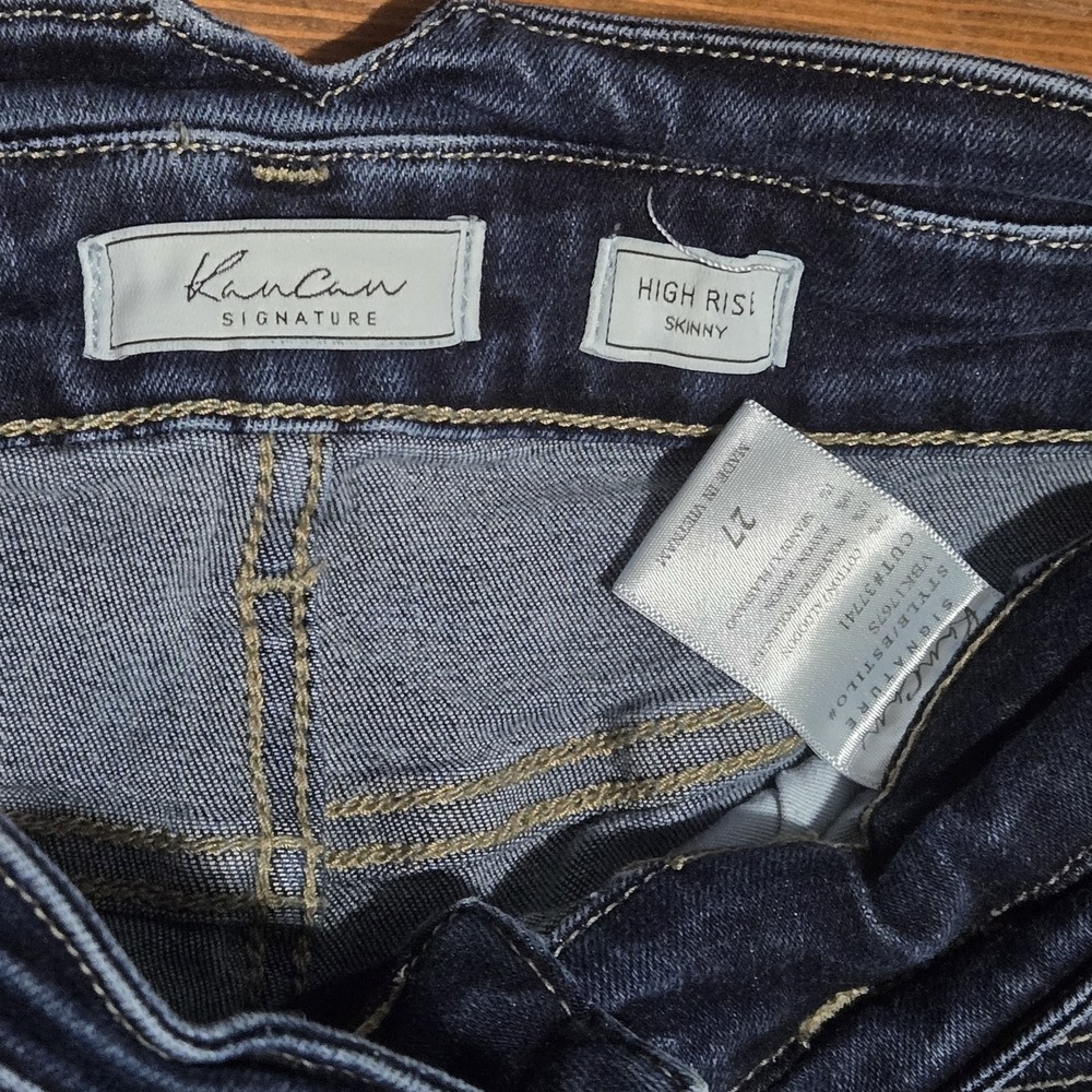KanCan High Rise Sculpting Jeans Button Fly Dark Wash Stretch Womens 27 VBK1767S - Picture 8 of 15